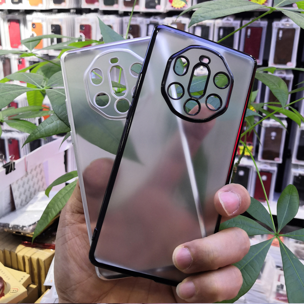 For Huawei Mate40 RS Porsche Translucent Mobile Phone Case Matte Soft Cover Electroplated Edge Protective Cover