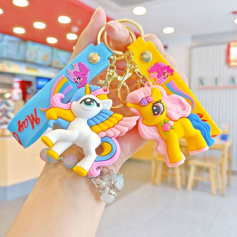 新しい漫画マイリトルポニーキーホルダーペンダントかわいいカップルバッグ車のキーチェーンペンダントギフト卸売|undefined