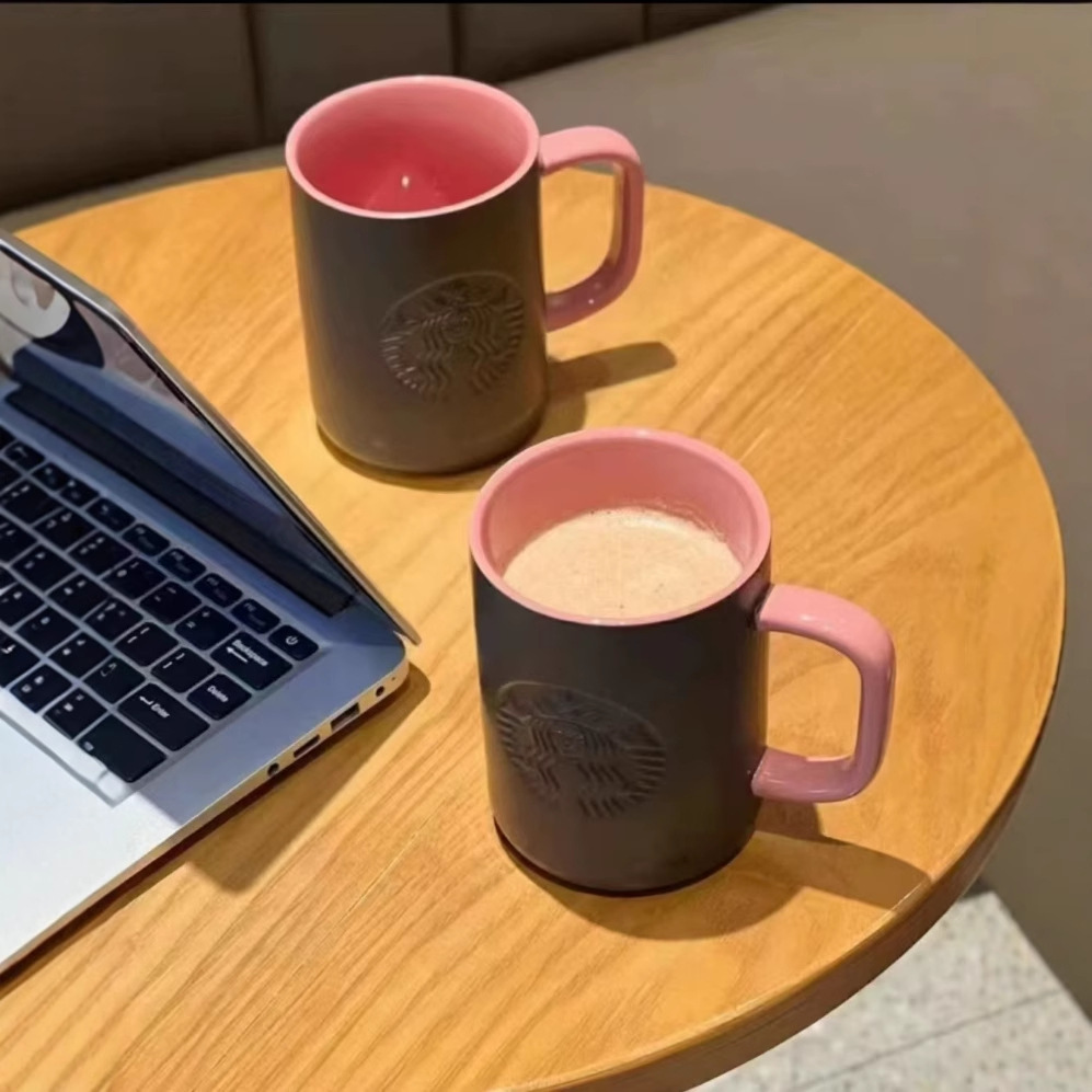 Star Daddy blackpink copos de oro negro tazas de cerámica de oficina en el hogar tazas de café de mesa en stock