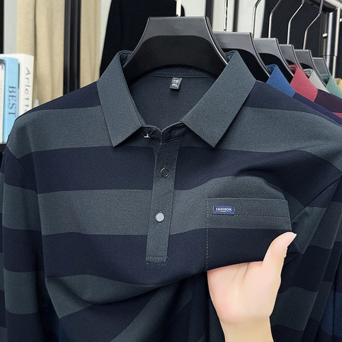 Long-sleeved T-shirt, men's autumn trend, fashionable casual, all-matching loose round collar sweater, fashion brand men's wear, Kaman