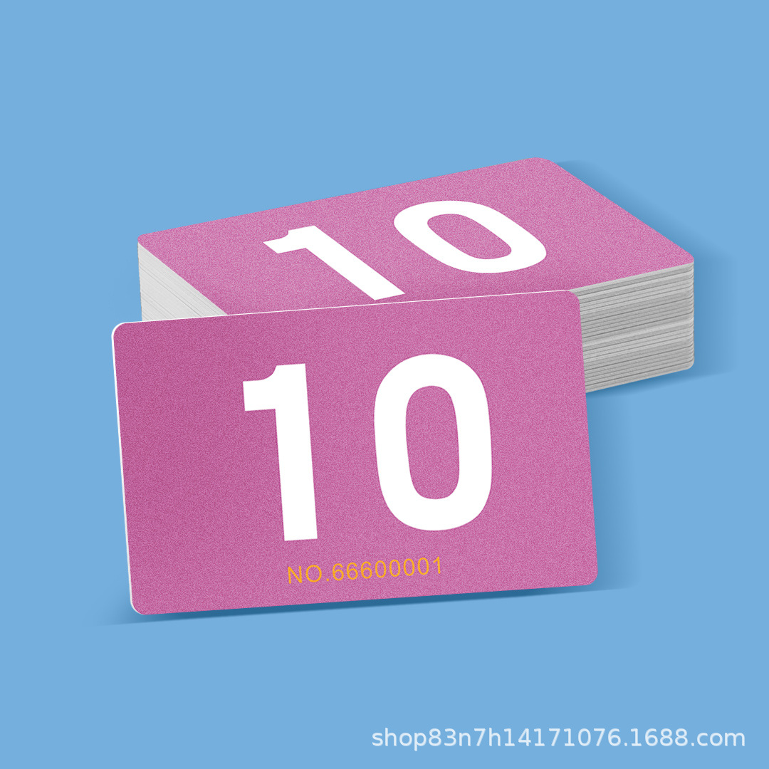 Tarjeta de chip esmerilado PVC resistente al desgaste sala de ajedrez código simbólico especial fichas de plástico Mahjong valor facial