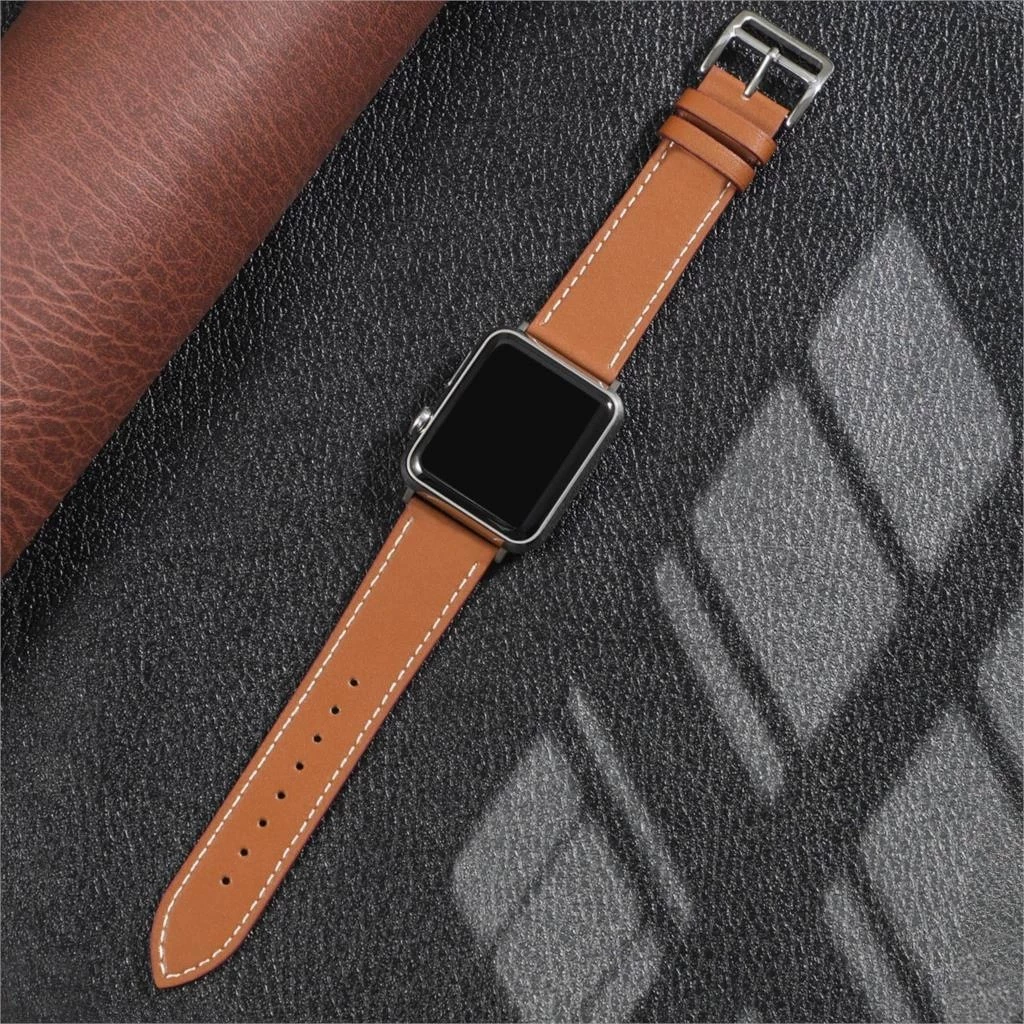 Совместимый ремешок для Apple Watch S9 из кожи iWatch456789se спортивный Ultra2 производитель