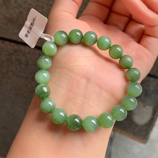 Jin Yutang Xinjiang Hetian Jasper Cat's Eye Bracelet Natural Light Photograph Color Uniform Eyeliner Smart Ice Gel Feeling