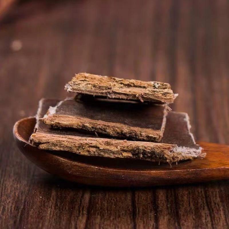 Fried Du Zhong Eucommia Bark Slices Traditional TCM Herb for Decoction and Wine Infusion 100g in use
