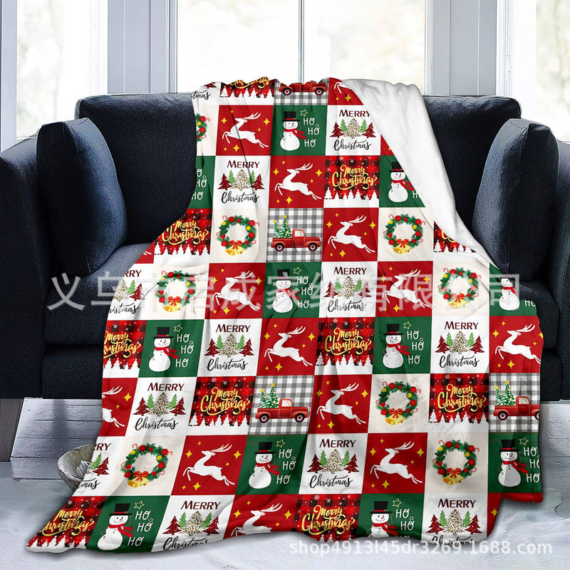 クロスボーダーホットセールクリスマスフランネルブランケット、ソファリクライニングチェアエアコンクリスマスギフトブランケットに最適|undefined