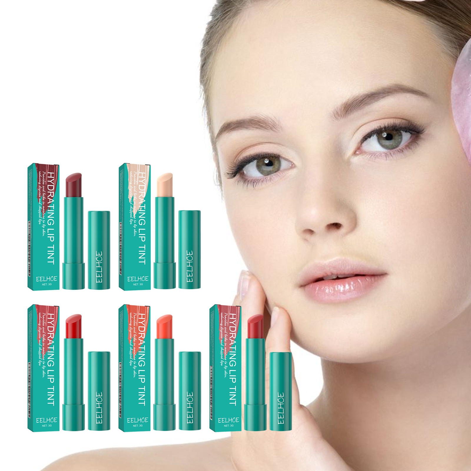 EELHOE cuidado de labios hidratante brillo de labios se desvanecen líneas de labios seco y agrietado piel muerta hidratante regordete completo Toot brillo de labios