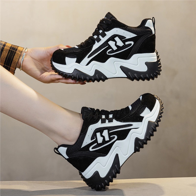 Zapatos de mujer, zapatos de papá, zapatos de mujer, 2026 primavera y otoño, nuevos zapatos coreanos de muffin con suela gruesa, zapatos casuales transpirables