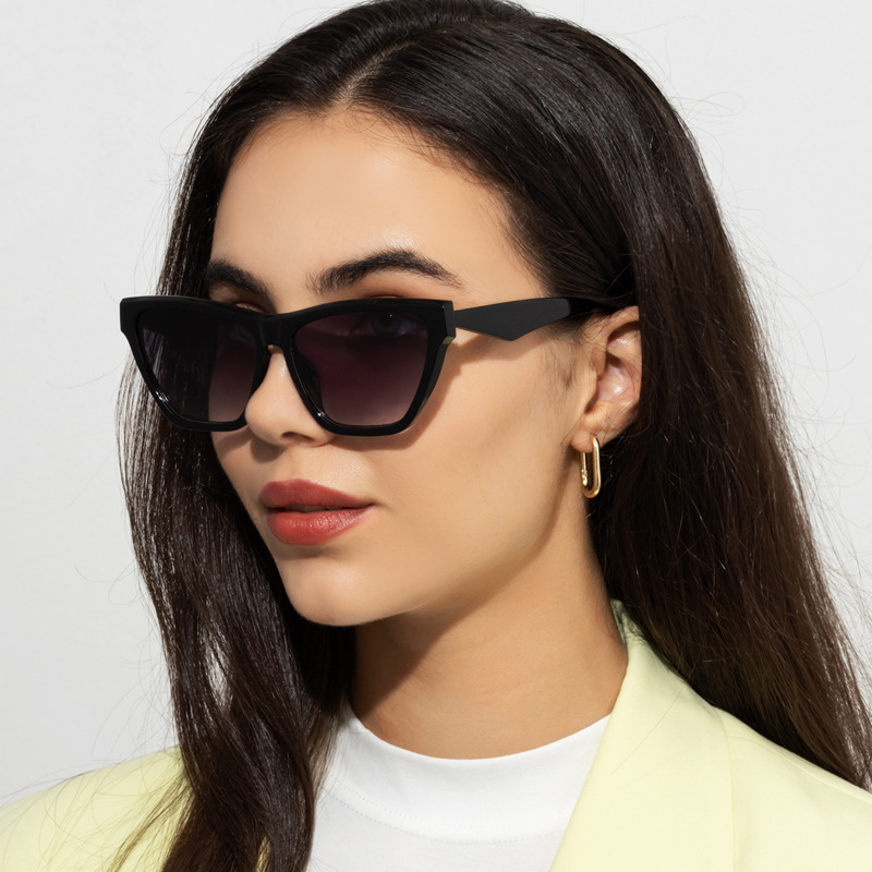 60g Weight Streetwear Solid Color Ac UV400 Protection Square Full Frame Women's Sunglasses