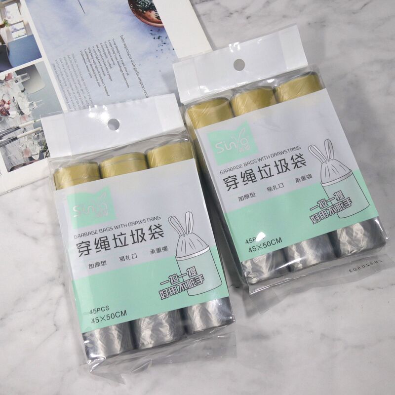 鑫雅巾着式ゴミ袋家庭用商用厚手式自動収納口巻き入れプラスチックゴミ袋工場|undefined