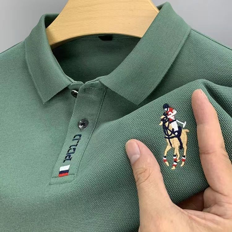 Lightweight Breathable Short-Sleeved T-Shirt Men's Summer Lapel Pullover Button Paul Polo Shirt Handsome and Fashionable Lightweight Breathable Short-Sleeved T-Shirt Men's Summer Lapel Pullover Button Paul Polo Shirt Handsome and Fashionable