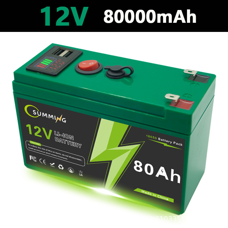 12V150Ah 充電式バッテリー、USB 電源ディスプレイポート付き、多目的バックアップリチウム電池|undefined