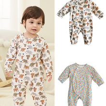 丹麦连体衣A类棉春秋冬男女宝宝满月衣服婴儿长袖无骨爬服六个月