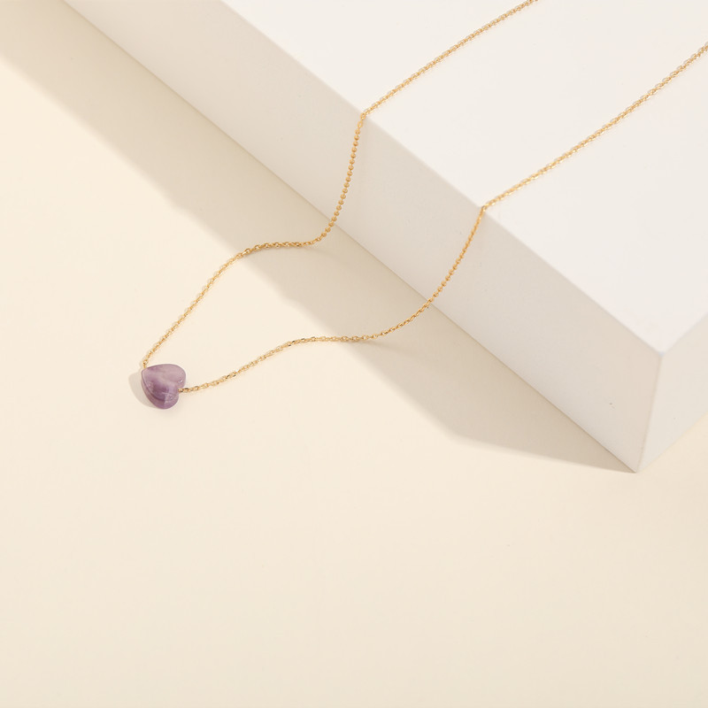 Womenu0027S Elegant Geometric Copper Natural Stone Necklace Plating Copper Necklaces