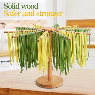 Wooden Noodle Rack Household Noodle Drying Rack Foldableable Anti-Stick Rack Italian Noodle Drying Rack Solid Wood Noodle Rack