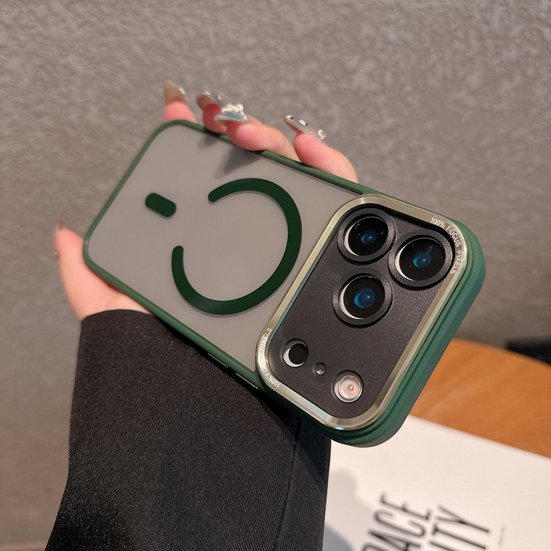 金属镜头磁吸适用iPhone17PROMAX透明手机壳苹果16高级感保护套15|undefined