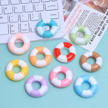 夏日游泳圈卡通手工diy饰品配件奶油胶树脂小配件发夹材料包批发