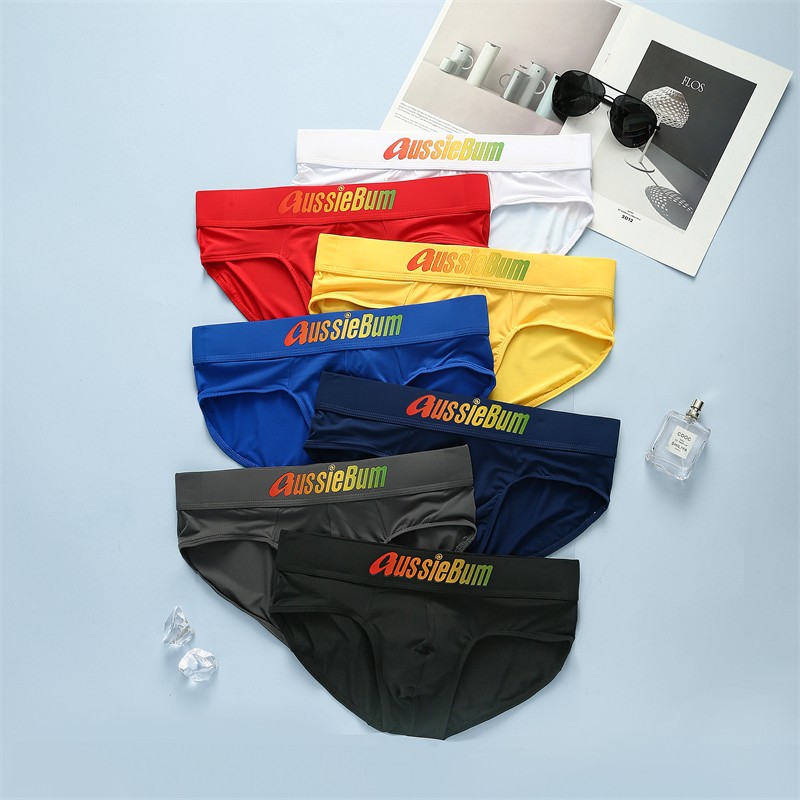 aussiebum men's briefs milk silk low waist elastic comfortable U convex bag