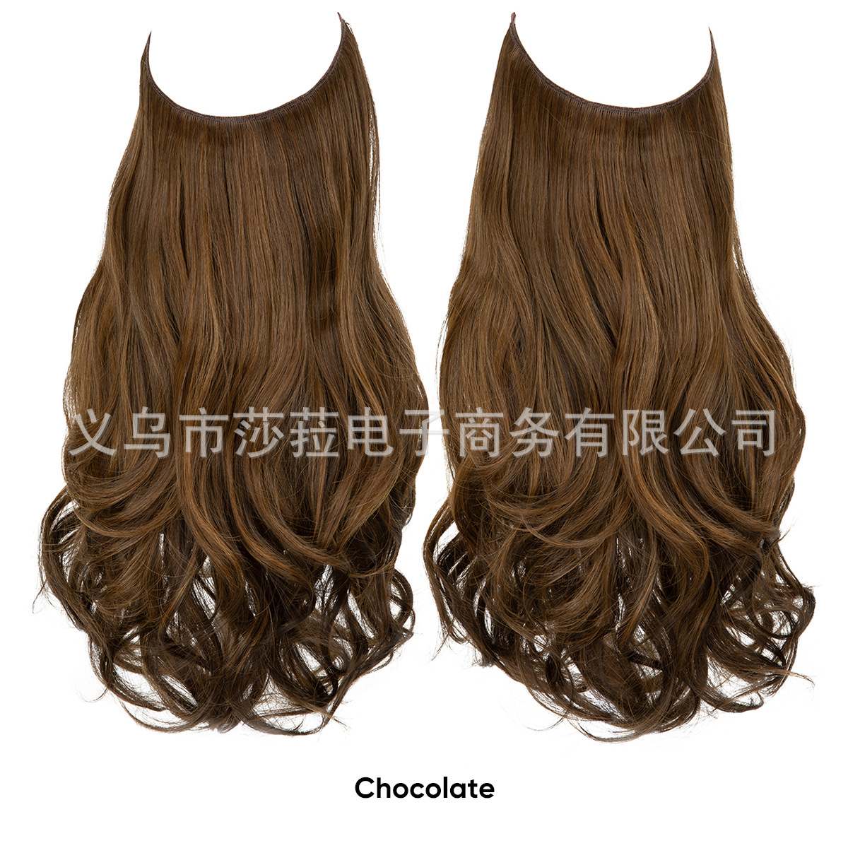 Pelucas europeas y americanas transfronterizas, cabello de una sola pieza, extensión de cabello en forma de U múltiple, hilo de pescar femenino, pelucas, cabello largo y rizado natural invisible