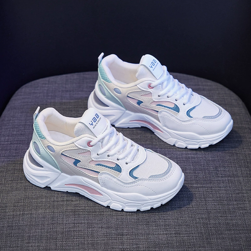 2024 весенняя новая корейская версия Daddy Shoes женские школьные универсальные кроссовки с толстой подошвой для спорта, женский уличный стиль, для отдыха 811-1