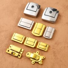 现货大号日字锁锌合金日子锁高档木盒锁首饰盒压铸锁扣金色平板扣