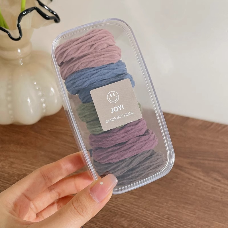 Otoño e invierno, lazo redondo para el cabello enlatado, funda de cuero para el cabello, cuerda para la cabeza, banda elástica circular de alta calidad para mujer, no daña la cuerda para el cabello