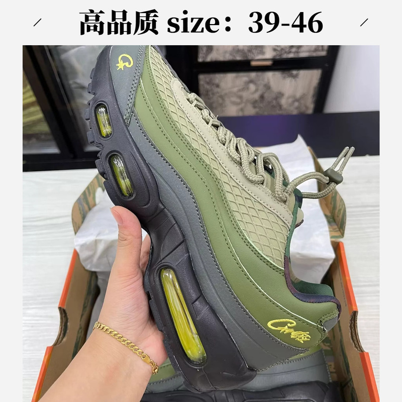 Cross-Border Foreign Trade Max95 Air-Cushion Shoes Men's Sports Shoes Reflective Shock-Absorbing Low-Top Running Shoes Max Black Warrior Men's Shoes
