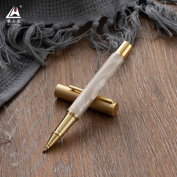 Huashi Metal Ice Flower Gel Pen Business Advertising Gift Signature Pen Ball Pen Printing LOGO