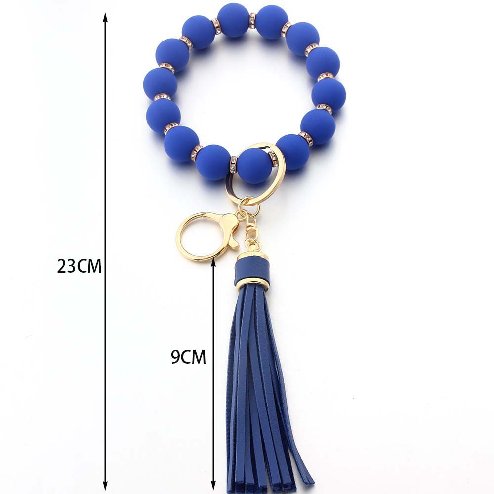 54g Weight Simple Style Geometric Arylic Beaded Unisex Keychain