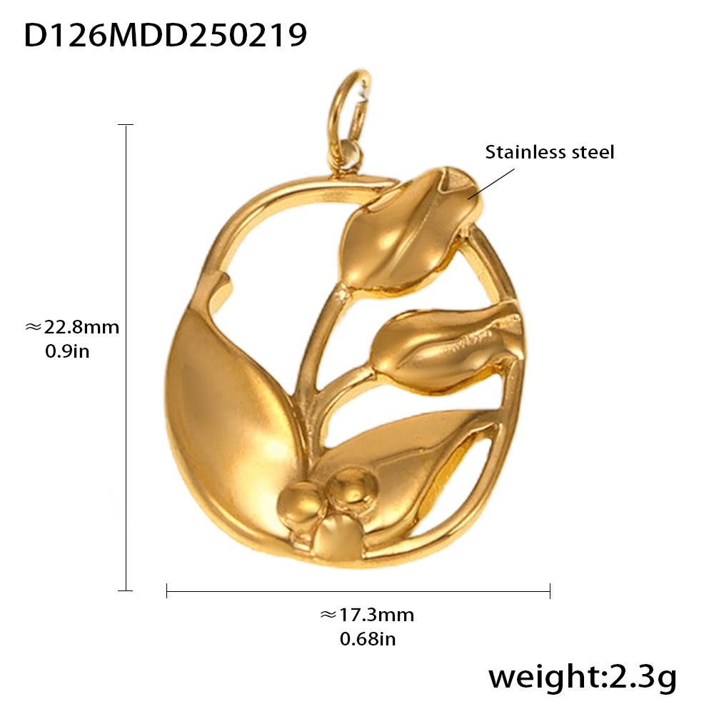 Moda misteriosa OL estilo personalidad colgante de acero inoxidable 18k oro real transfronterizo solo para los fabricantes de bombas europeas y americanas al por mayor