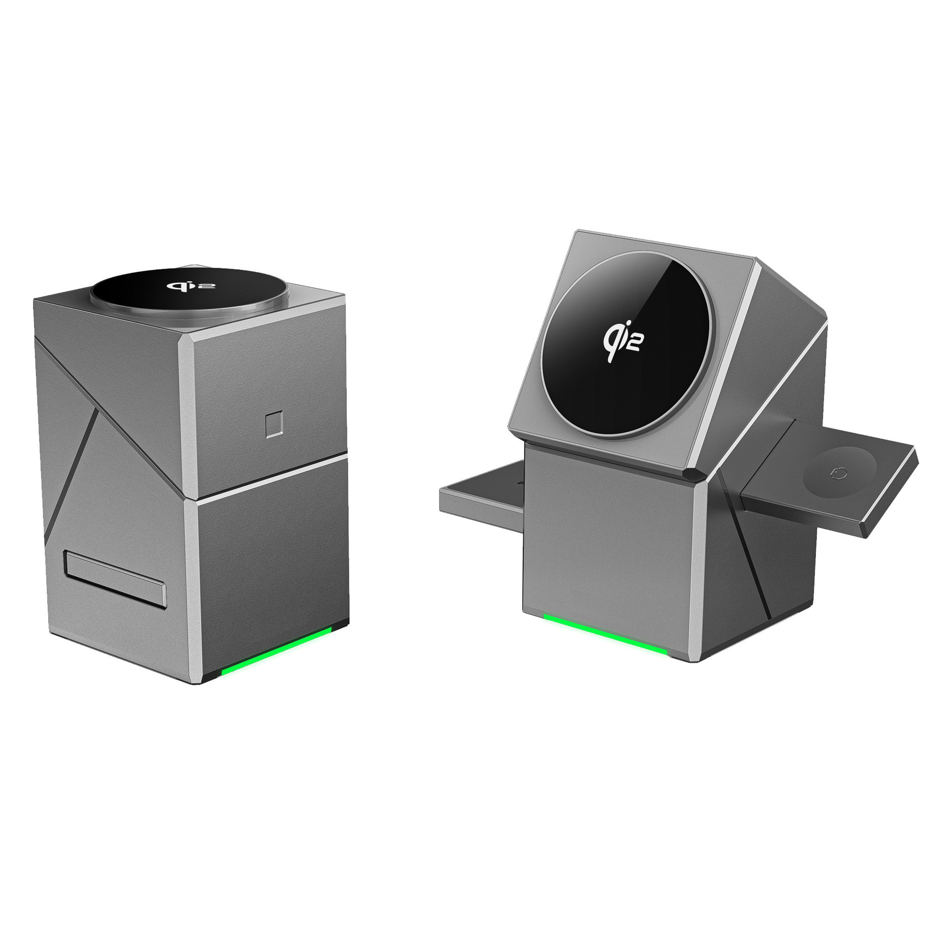 Cargador inalámbrico transfronterizo 3 - en - 1 Rubik 's Cubo de soporte giratorio eléctrico para base de carga inalámbrica magnética de Apple image 6