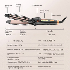 Cross-border new direct delivery hair straightener household multi-functional lazy curling iron straight and curl two-in-one air bangs automatic curling wand