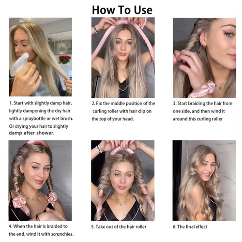 Amazon lazy curling iron EVA foam sponge curling iron hair roller hair ring sleeping heatless curling iron