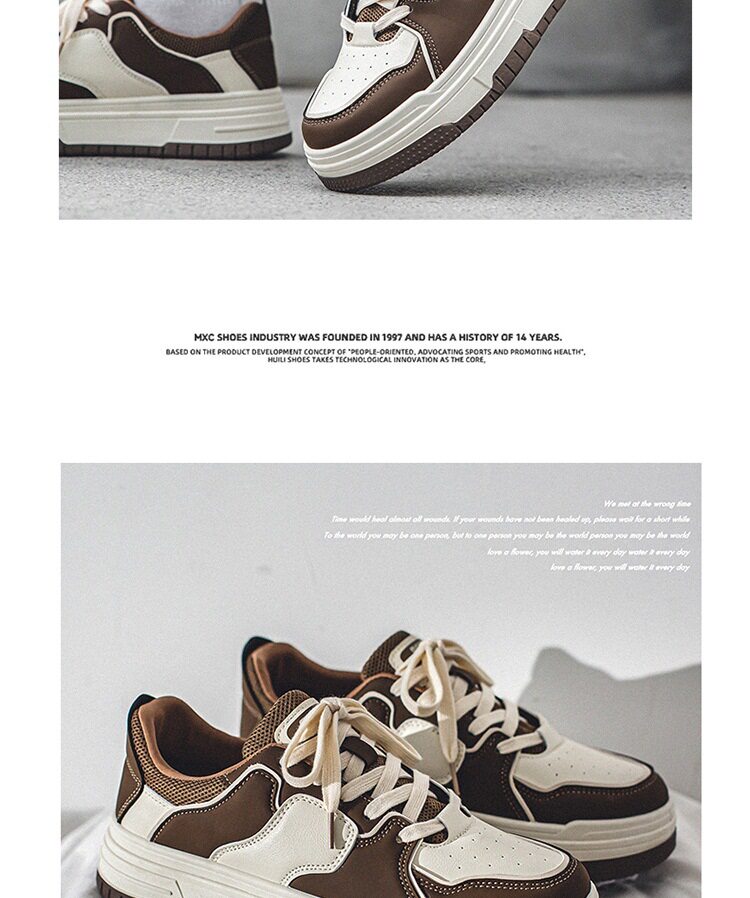 Giày thể thao nam sneaker cổ thấp đế bằng kiểu Mỹ thời trang — K88 m màu nâu, K88 m màu đen chi tiết 15