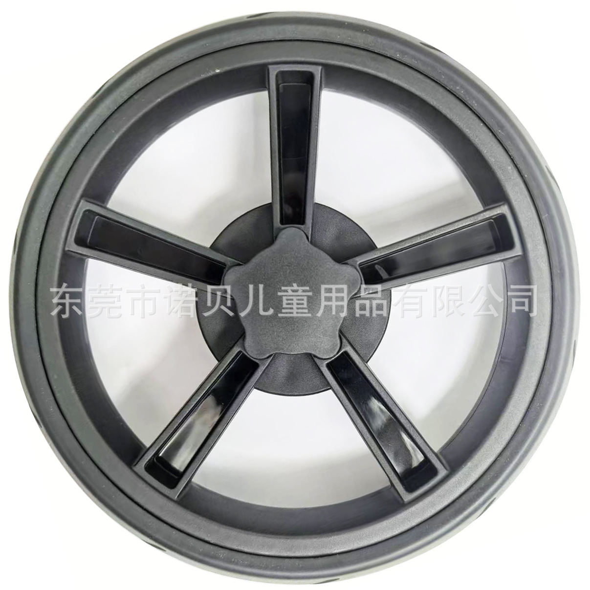 6寸婴儿推车后轮pu发泡塑料轮带刹车童车轮