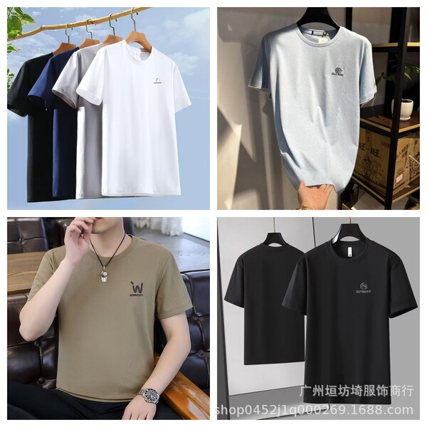 Cotton summer short sleeve T-shirt