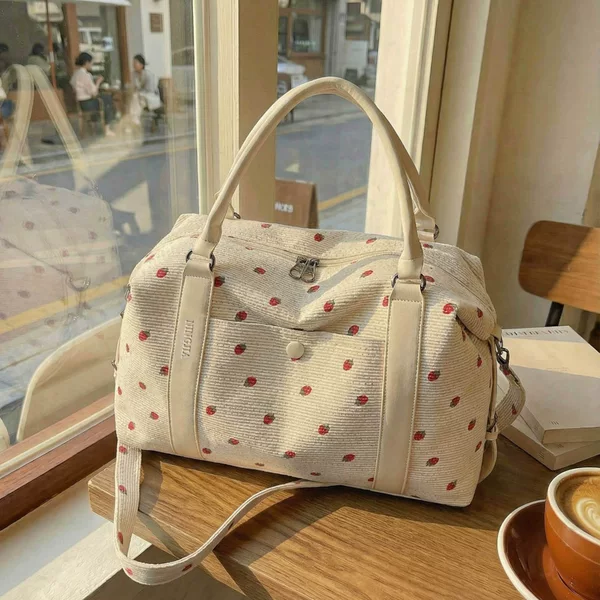 Single-Shoulder Large-Capacity Travel Bag with Trolley Handle, Crossbody Luggage Bag for Short Trips, Sports and Fitness Storage Bag