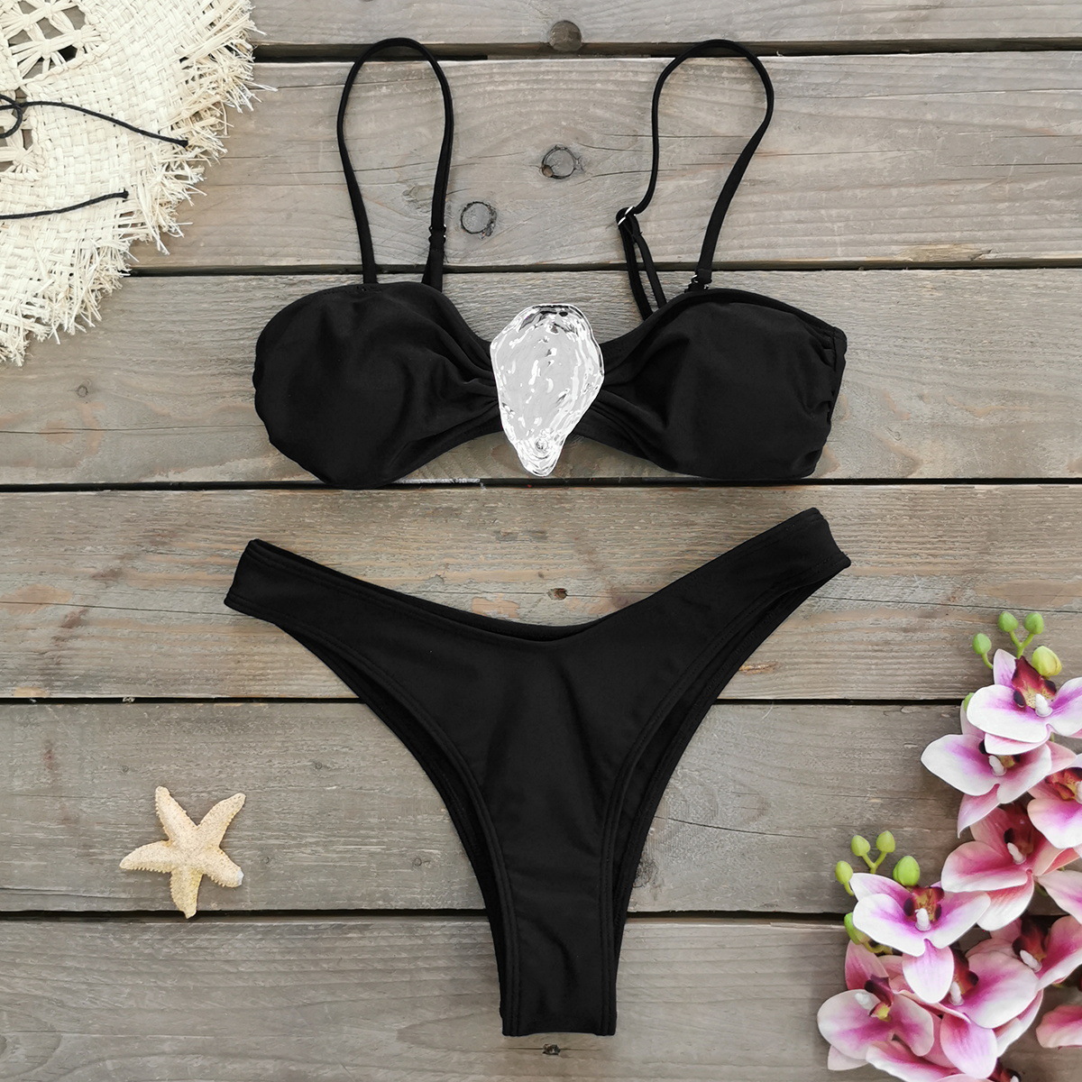 114g Weight Sexy Feel Of Sensation Low Waist Panties Waist Briefs Panties Style Bralette Bra Category Polyester Fabric Type Swimming Pool, Beach Occasion Comfort Function Solid Color Pattern Triangle Cup Bra Cup Women's Gender Women's Solid Color Bikinis Swimwear 9