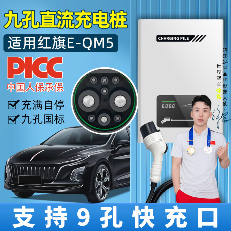 九孔直流快充新エネルギー電気自動車家庭用充電杭7kw紅旗eq 5/蔚来ET5/ET7|undefined