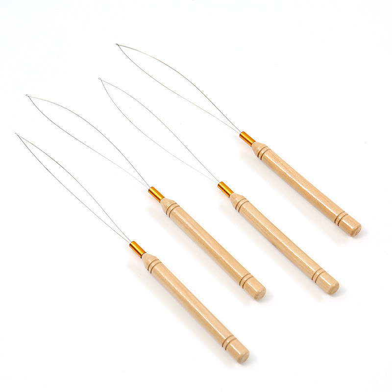 Tocador de pelo de peluca con mango de madera carbonizada