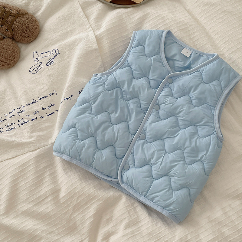 Otoño y invierno nuevo chaleco de plumón de algodón para bebés super suave chaqueta de algodón para niños y niñas