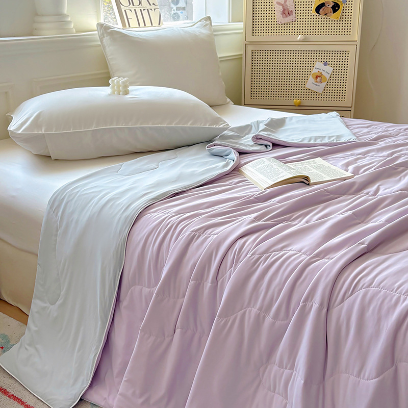 Category a Maternal and Infant Grade 170g Nylon Cooling Air Conditioning Quilt Single and Double Student Dormitory Summer Washed Thin Quilt Wholesale