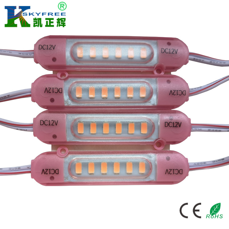 DC12V6灯5730LED注塑模组LED模组防水广告模组LED注塑模组车灯