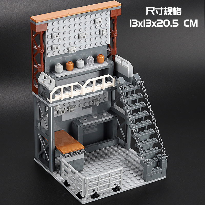 国境を越えたホットセール MOC 軍事基地監視塔シーンビルディングブロック特殊部隊フィギュア DIY 組み立て教育玩具|undefined