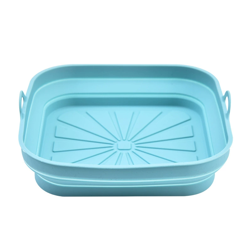 New folding silicone air fried pan baking disk home creative circular microwave oven boiling boiling tool