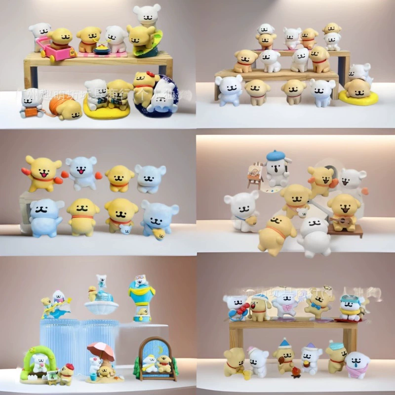 Слепой коробочный рисунок, линия, щенок, мелок Shin-Sanrio Kapibala Stilts, украшения, кукла, сутра "Гора и море"