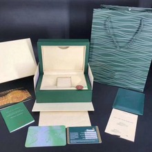 劳家绿色盒全套包装外贸包装手表现货礼品套盒带说明书卡片礼品袋