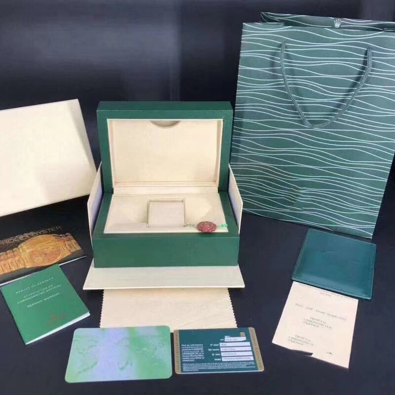 Laojia Green Box Full Package Foreign Trade Packaging Watch in stock Gift Set Box with Instructions Card Gift Bag