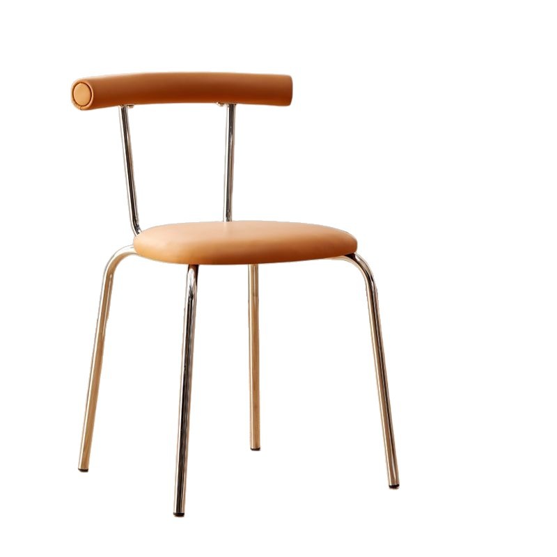 Silla de comedor doméstica simple silla de respaldo moderna retro nórdica silla de comedor de lujo pequeño tipo de alojamiento residencial se puede apilar mesa y silla de comedor