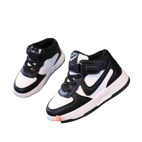 2024 Spring and Autumn New Children's Sports Shoes for Boys and Students Casual Mid-top Sneakers for Girls and Baby Shoes White Shoes