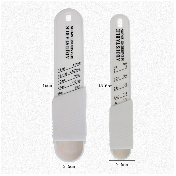 Factory customized adjustable measuring spoon cake baking measuring spoon kitchen seasoning plastic measuring spoon